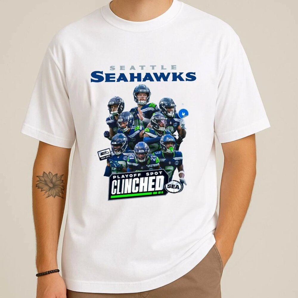 Seahawks Playoff Spot Clinched 2025 Shirt 90